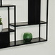 Lizzely Garden & Living Etagère murale Emma carré industriel en bois de manguier 75cm noir décoration murale