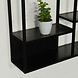 Lizzely Garden & Living Etagère murale Emma carré industriel en bois de manguier 75cm noir décoration murale