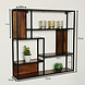Lizzely Garden & Living Etagère murale Emma carré industriel en bois de manguier 75cm marron décoration murale Lizzely Garden & Living Etagère murale Emma carré industriel en bois de manguier 75cm marron décoration murale