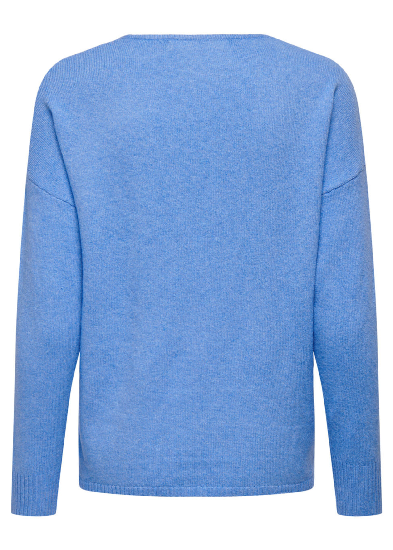 ONLY Rica Life V-neck Knit Blue/Melange