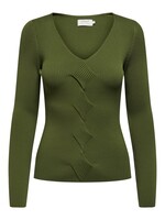 ONLY Sandy Detail V-neck Winter Moss