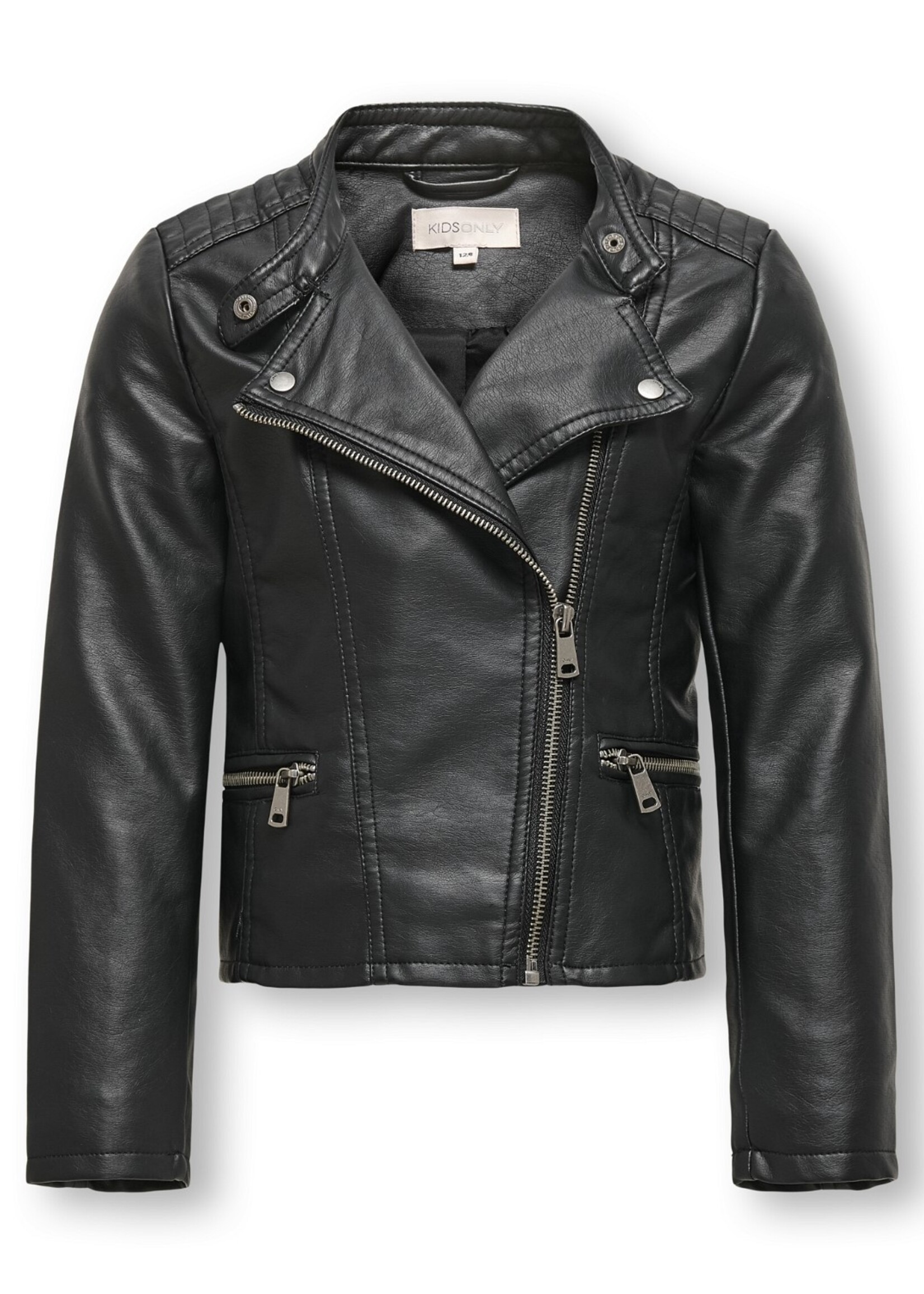 KIDS ONLY Freya Faux Leather Biker Jacket Black