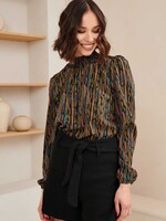 LOFTY MANNER Blouse Sherina Abstract landscape print