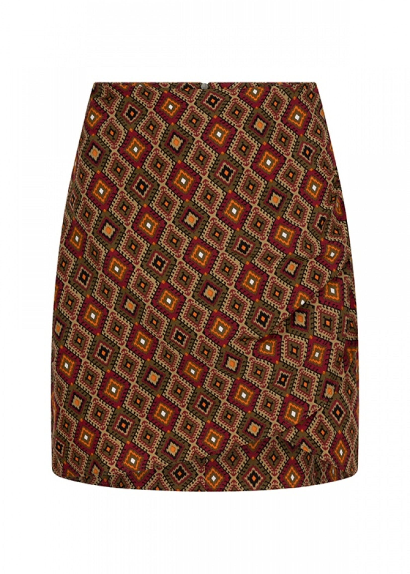 LOFTY MANNER Skirt Adeline Green Ikat Print