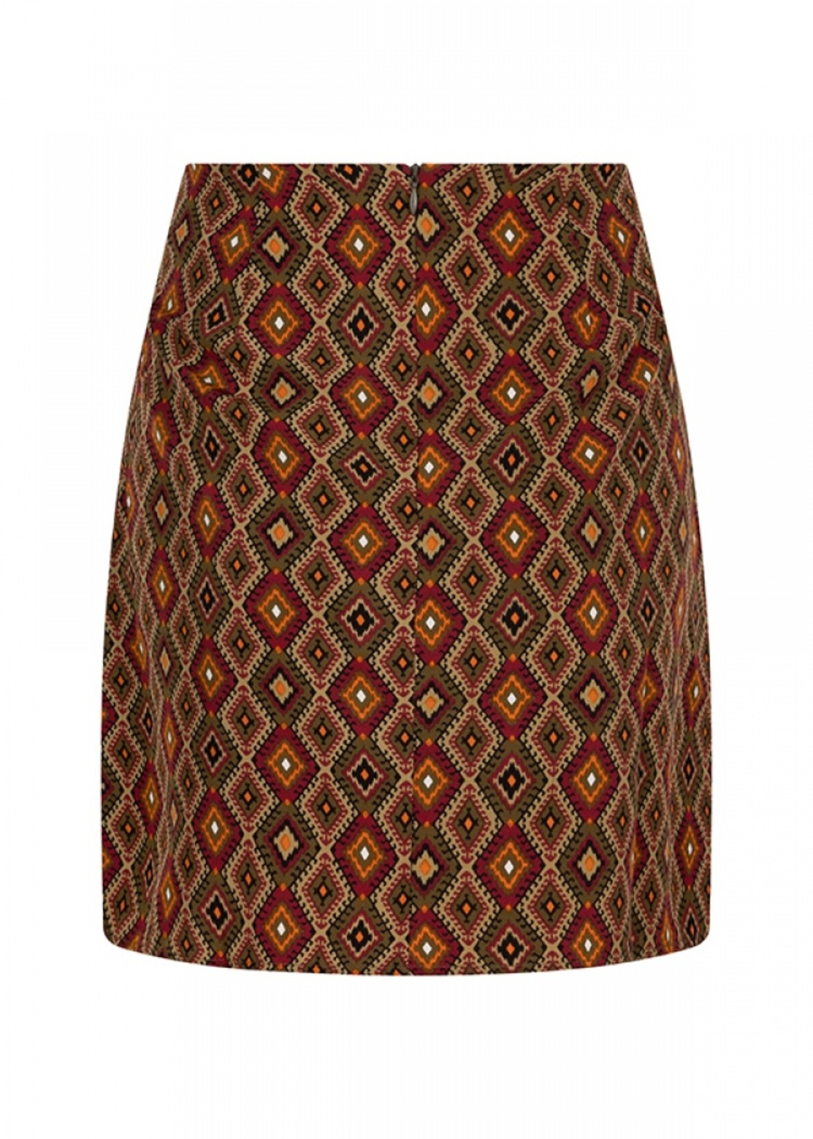 LOFTY MANNER Skirt Adeline Green Ikat Print