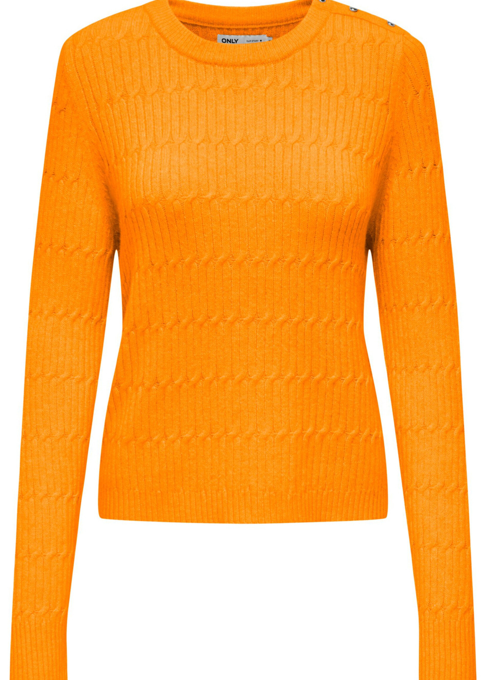 ONLY Katia Cable O-neck Knit Carrot Curl