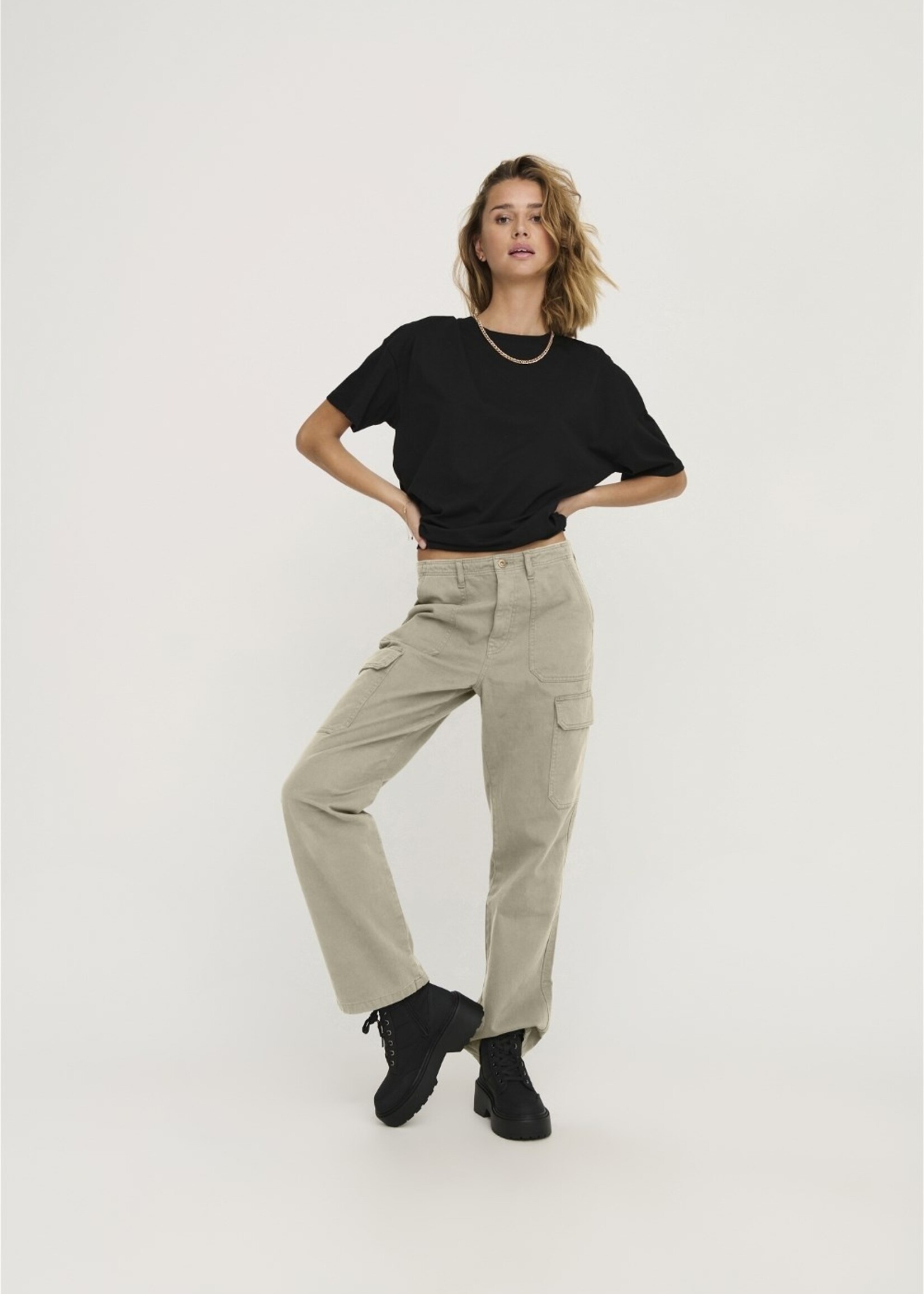ONLY Malfy Cargo Pants Silver Lining 15300976