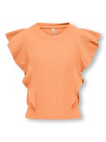 KIDS ONLY Nella Short Ruffle Top Orange Chiffon 15291900