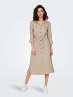 ONLY Caro Linen Shirt Dress Oxford Tan 15278720