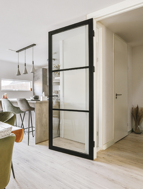 Binnendeur Nero Legno | Genova stomp gegrond zwart