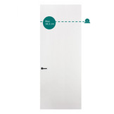 Binnendeur Porta Alta | Piatto Blanco stomp Hoogwaardig afgelakt Wit