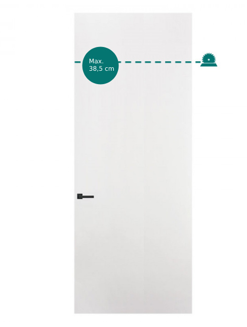 Binnendeur Porta Alta | Piatto Blanco stomp Hoogwaardig afgelakt Wit