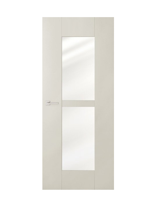 Binnendeur Sense | Brave H802 Opdek Helder Glas voorgelakt Wit