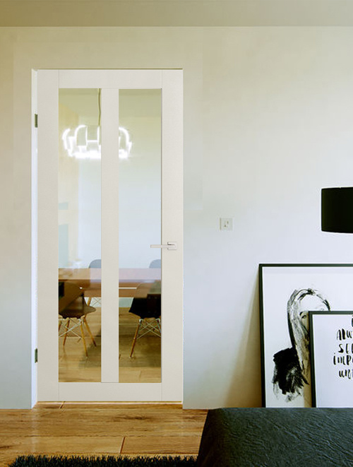 Binnendeur Sense | Bright V1102 Stomp Helder Glas voorgelakt Wit