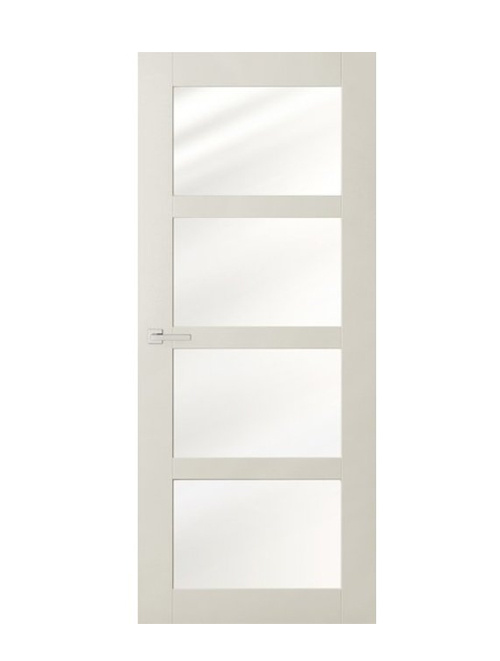 Binnendeur Sense | Bright H804 Opdek Helder Glas voorgelakt Wit