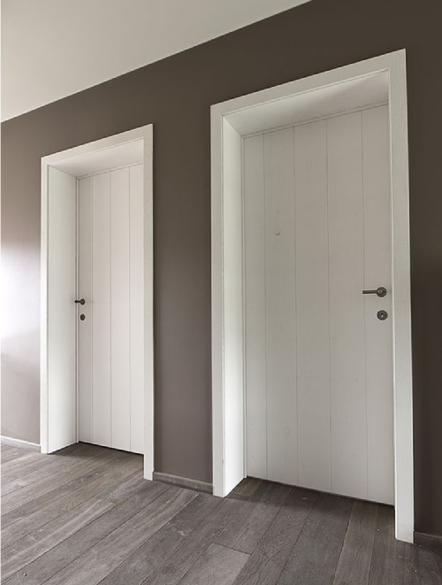 Binnendeur Liniedor Lodret opdek hoogwaardig afgelakt Wit