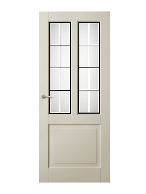 Binnendeur Balance New York stomp met glas in lood Udine voorgelakt Wit