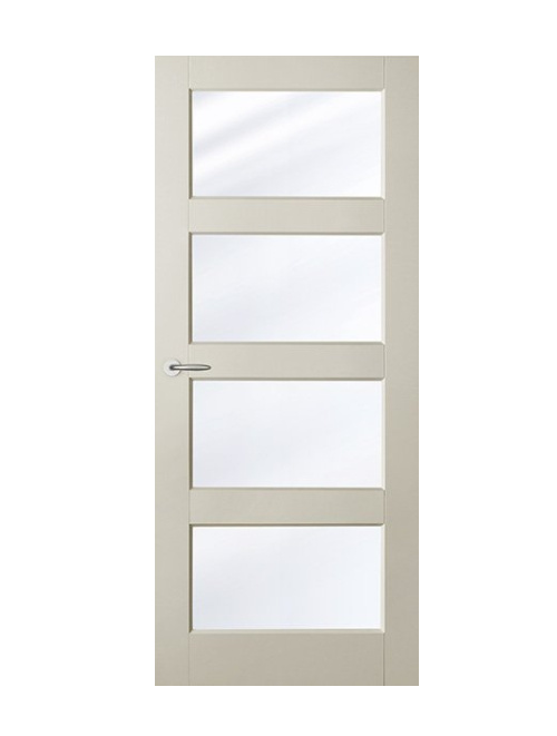 Binnendeur Balance Jersey stomp met Satijn glas voorgelakt Wit