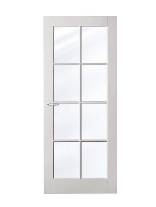 Binnendeur Balance Fremont stomp met Blank glas voorgelakt Wit