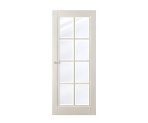 in het geheim Meting Conventie Binnendeur Classic White Naarden met blank facet glas op Deuren33.nl -  Deuren33