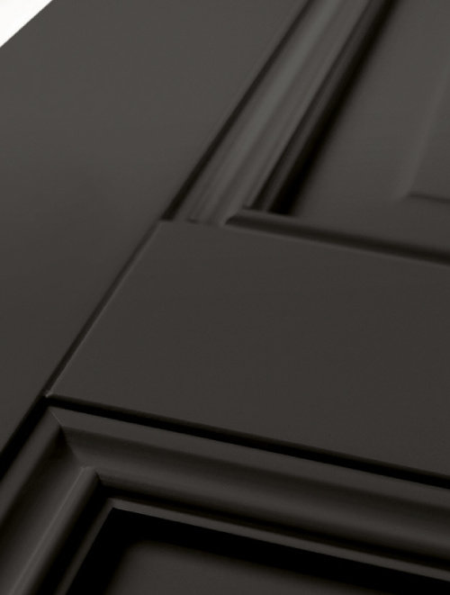 Binnendeur Classic Black Aerdenhout opdek met Glas in lood Bologna voorgelakt Zwart