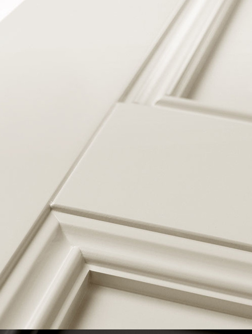 Binnendeur Classic White Veere opdek met glas in lood Udine gerond Wit