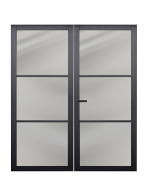 Dubbele binnendeur Nero Legno Genova Tinto stomp