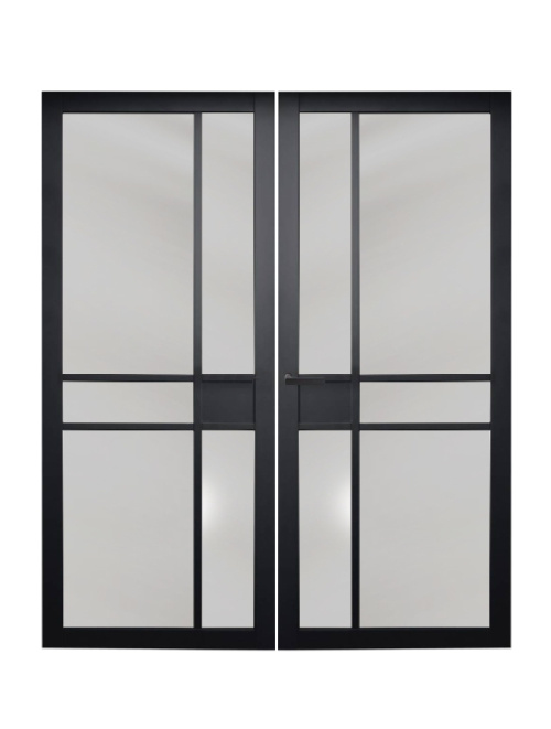 Dubbele binnendeur Nero Legno | Imola Tinto stomp gegrond zwart