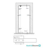 Taatsdeur Nero Legno Brescia gegrond Zwart