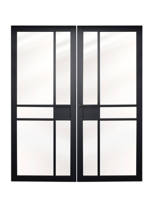 Maatwerk Dubbele binnendeur Nero Legno | Imola stomp gegrond zwart