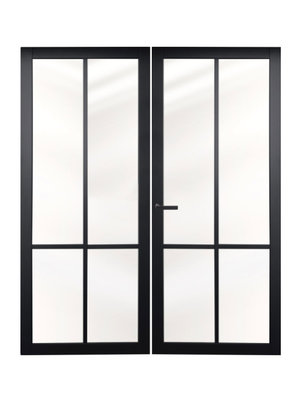 Maatwerk Dubbele binnendeur Nero Legno Brescia stomp