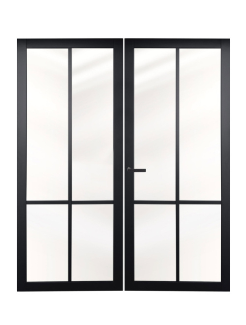 Maatwerk Dubbele binnendeur Nero Legno | Brescia stomp gegrond zwart