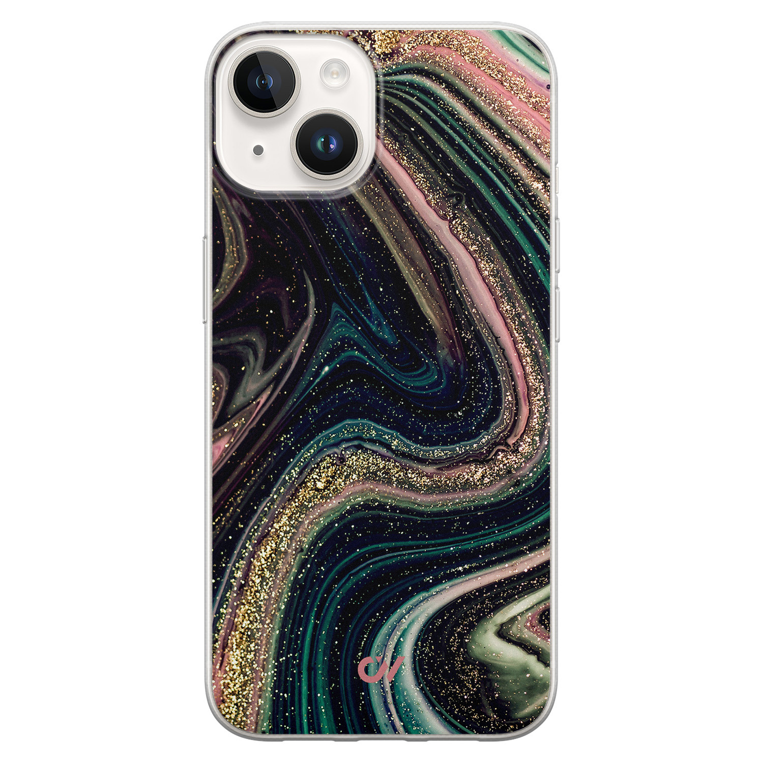 Casevibes iPhone 14 hoesje siliconen - Marble Twilight