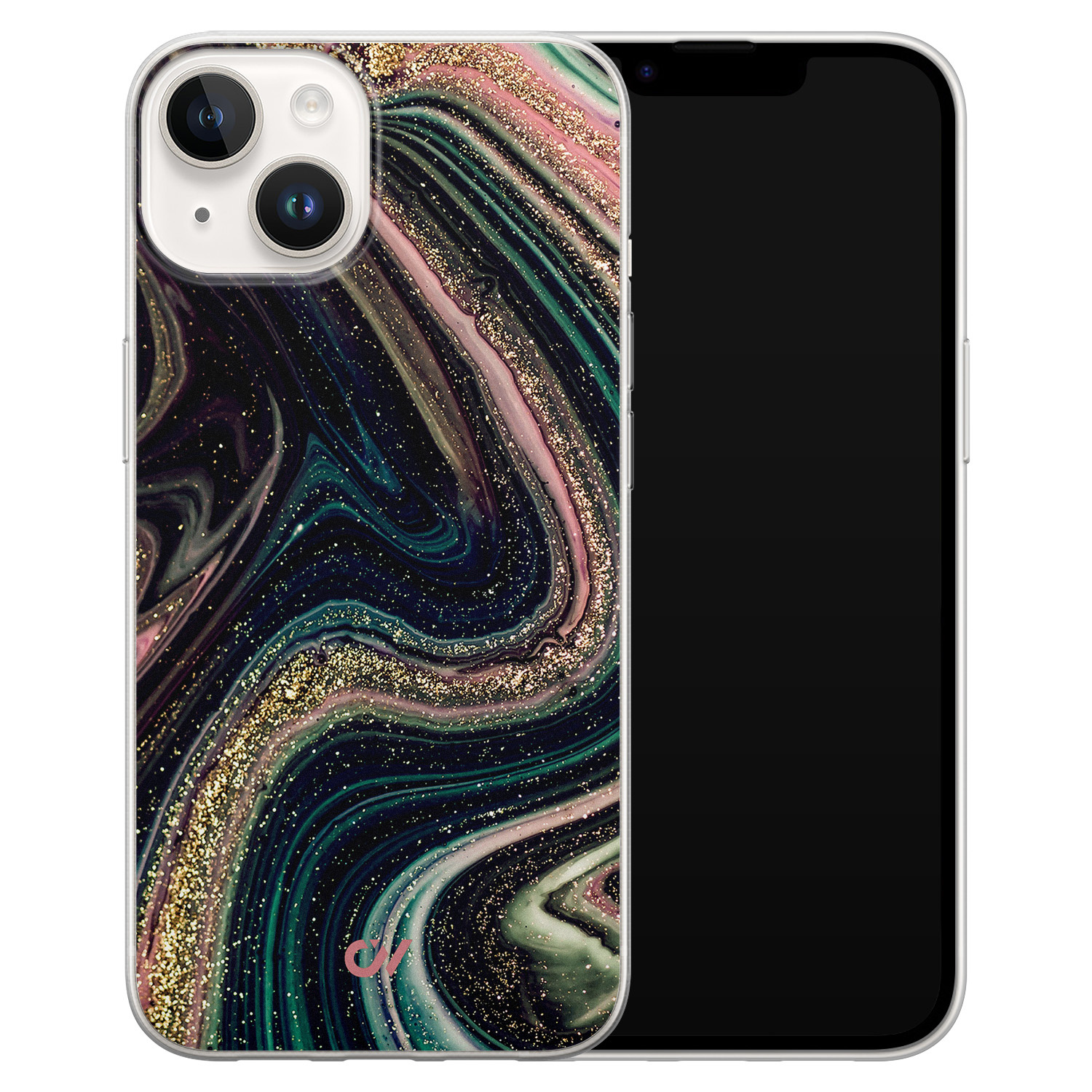 Casevibes iPhone 14 hoesje siliconen - Marble Twilight