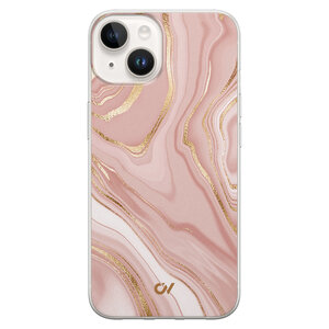 Casevibes iPhone 14 hoesje siliconen - Rose Marble