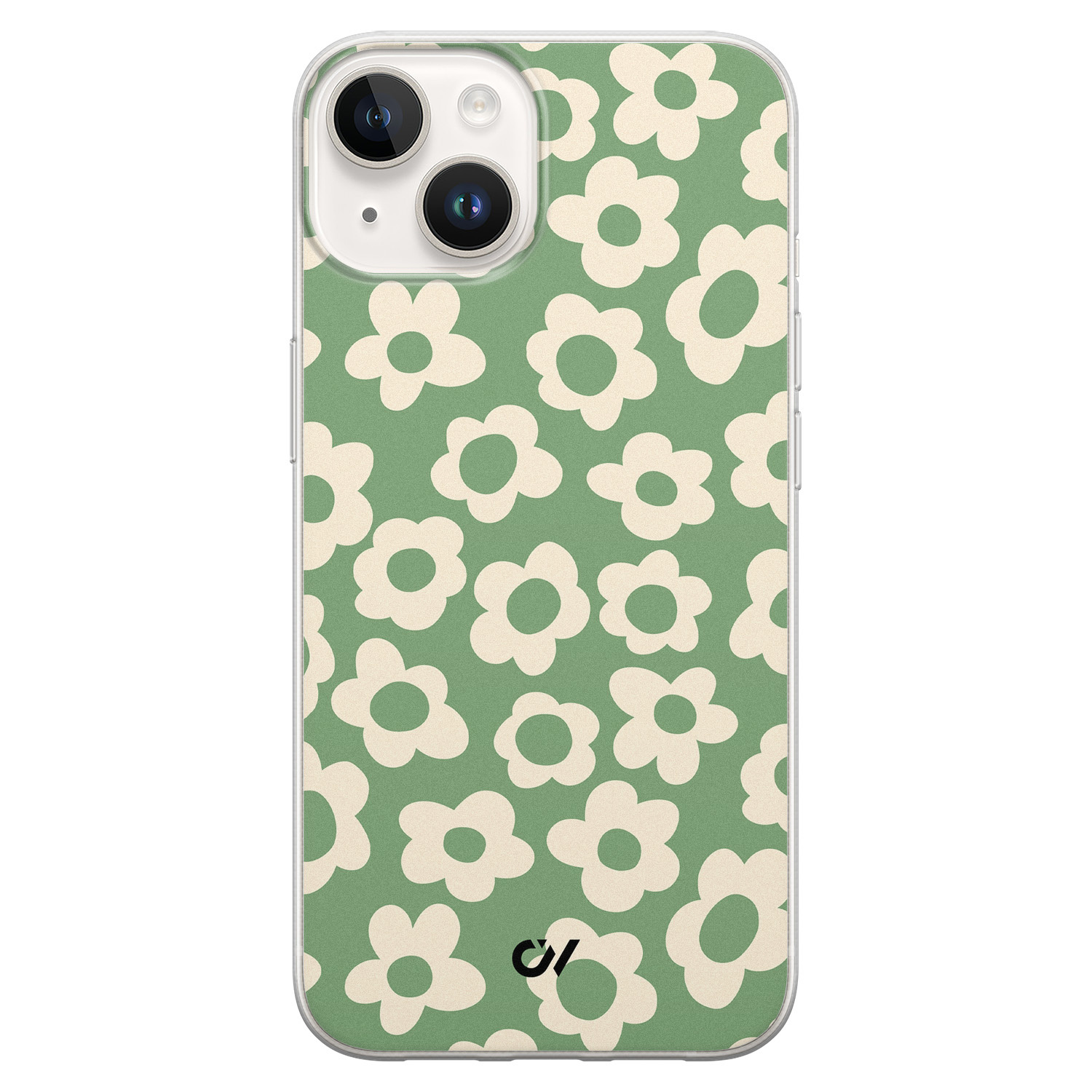 Casevibes iPhone 14 hoesje siliconen - Retro Cute Flowers