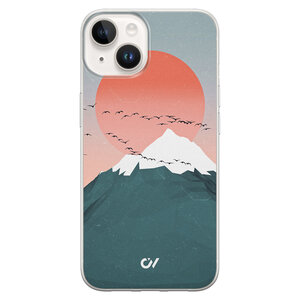 Casevibes iPhone 14 hoesje siliconen - Mountain Birds