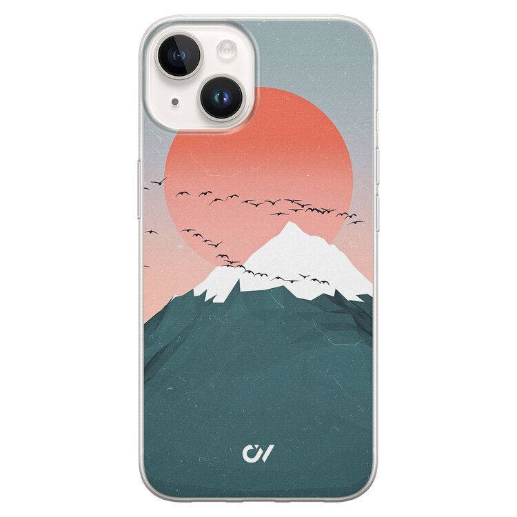 Casevibes iPhone 14 hoesje siliconen - Mountain Birds