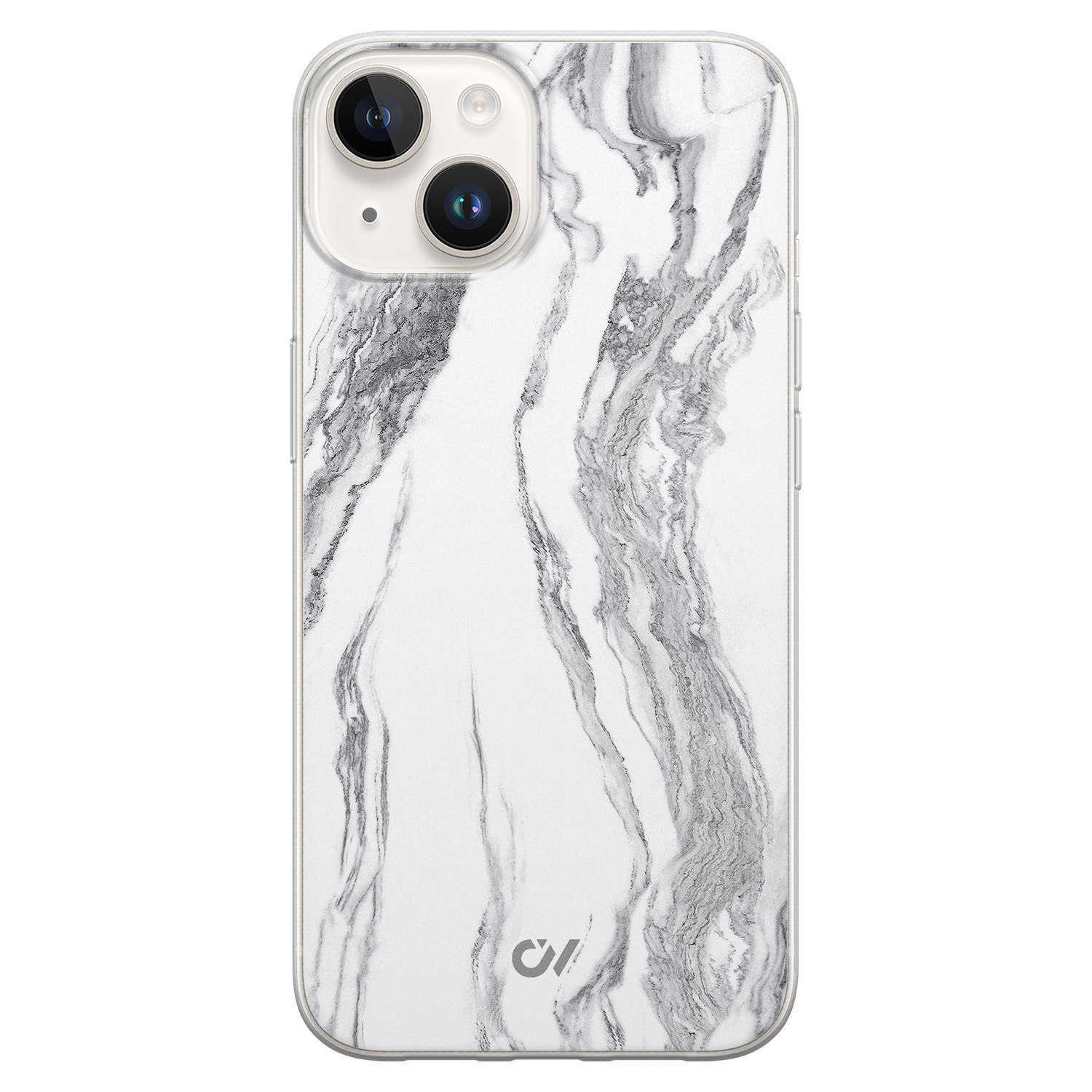 Casevibes iPhone 14 hoesje siliconen - Marble Ivory