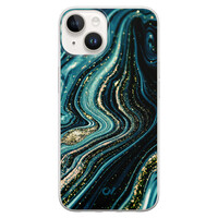 Casevibes iPhone 14 hoesje siliconen - Blue Marble Waves