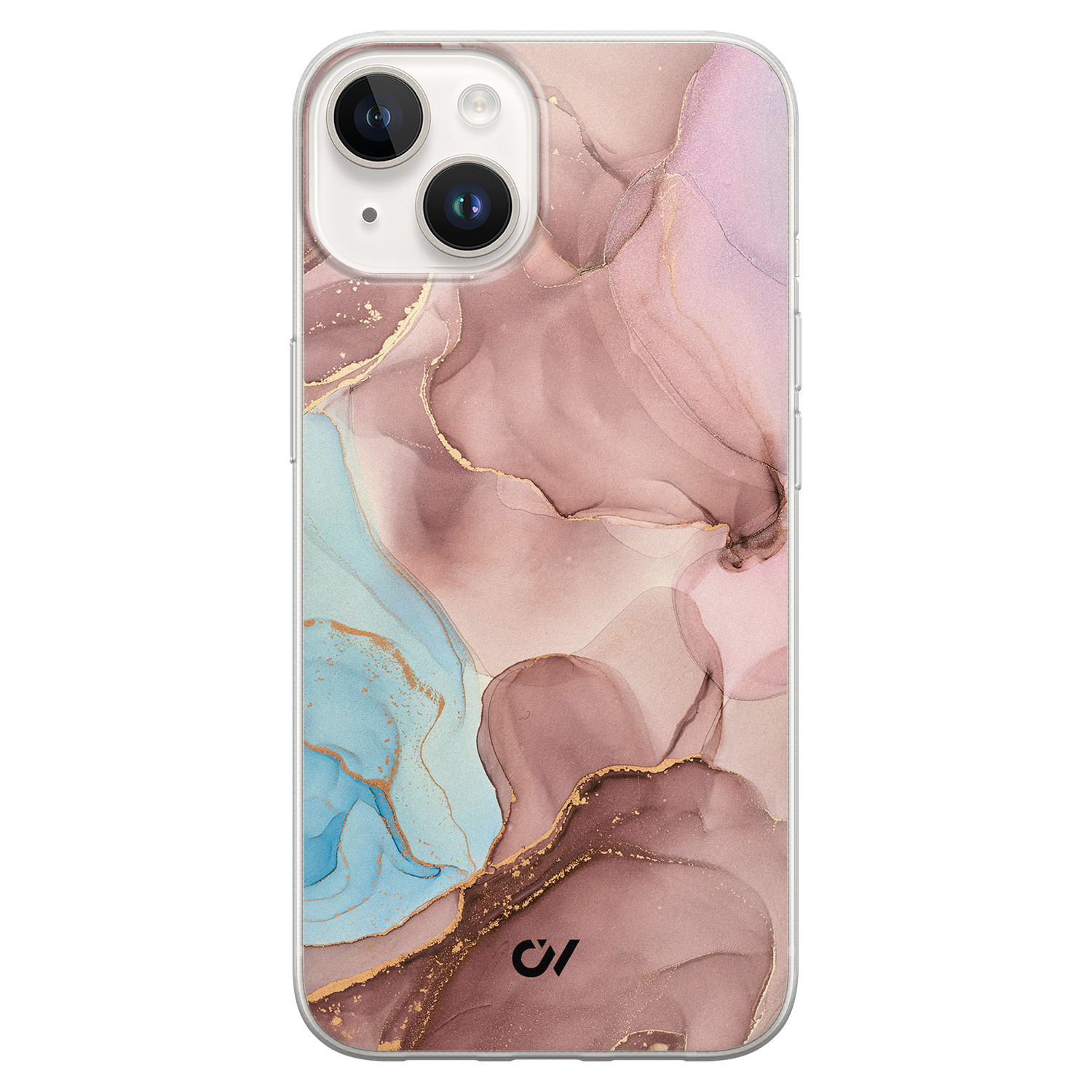 Casevibes iPhone 14 hoesje siliconen - Marble Clouds