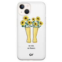Casevibes iPhone 13 hoesje siliconen - No Rain, No Flowers