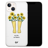 Casevibes iPhone 13 hoesje siliconen - No Rain, No Flowers