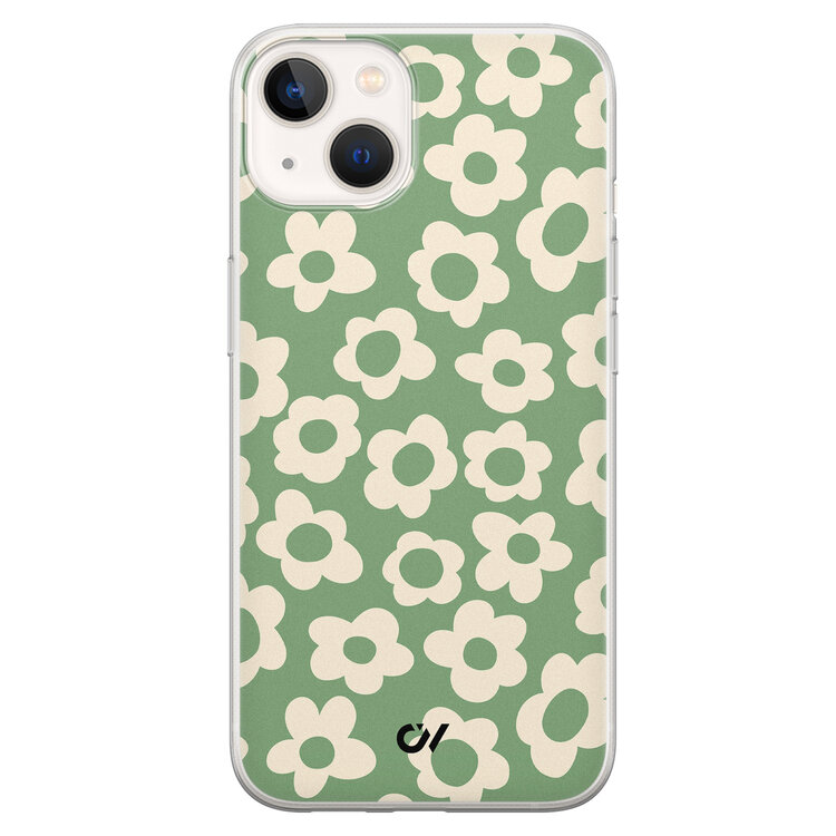Casevibes iPhone 13 hoesje siliconen - Retro Cute Flowers