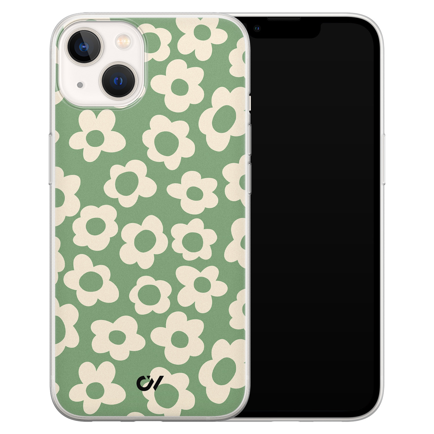 Casevibes iPhone 13 hoesje siliconen - Retro Cute Flowers