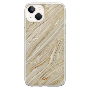 Casevibes iPhone 13 hoesje siliconen - Golden Marble