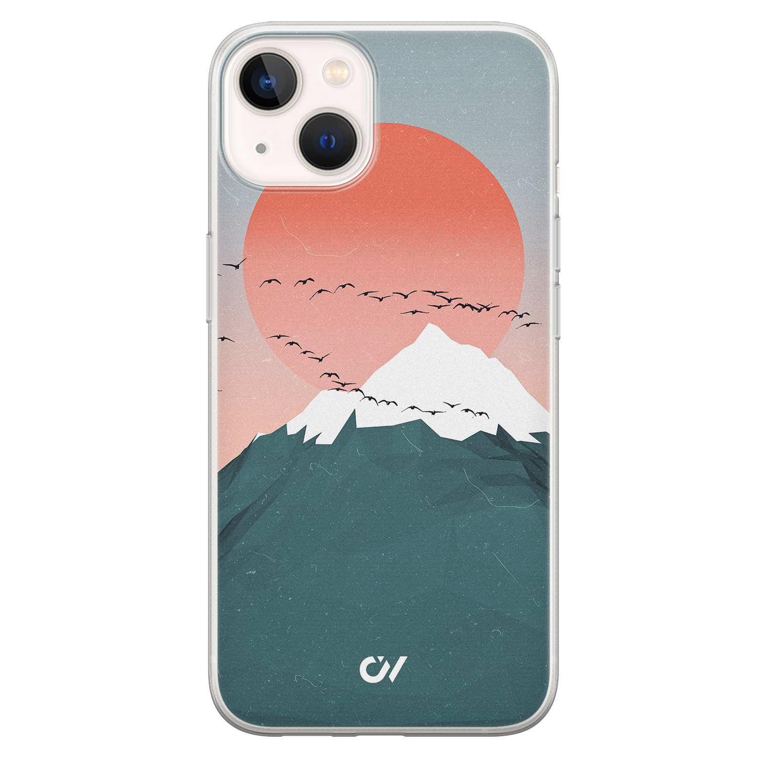 Casevibes iPhone 13 hoesje siliconen - Mountain Birds