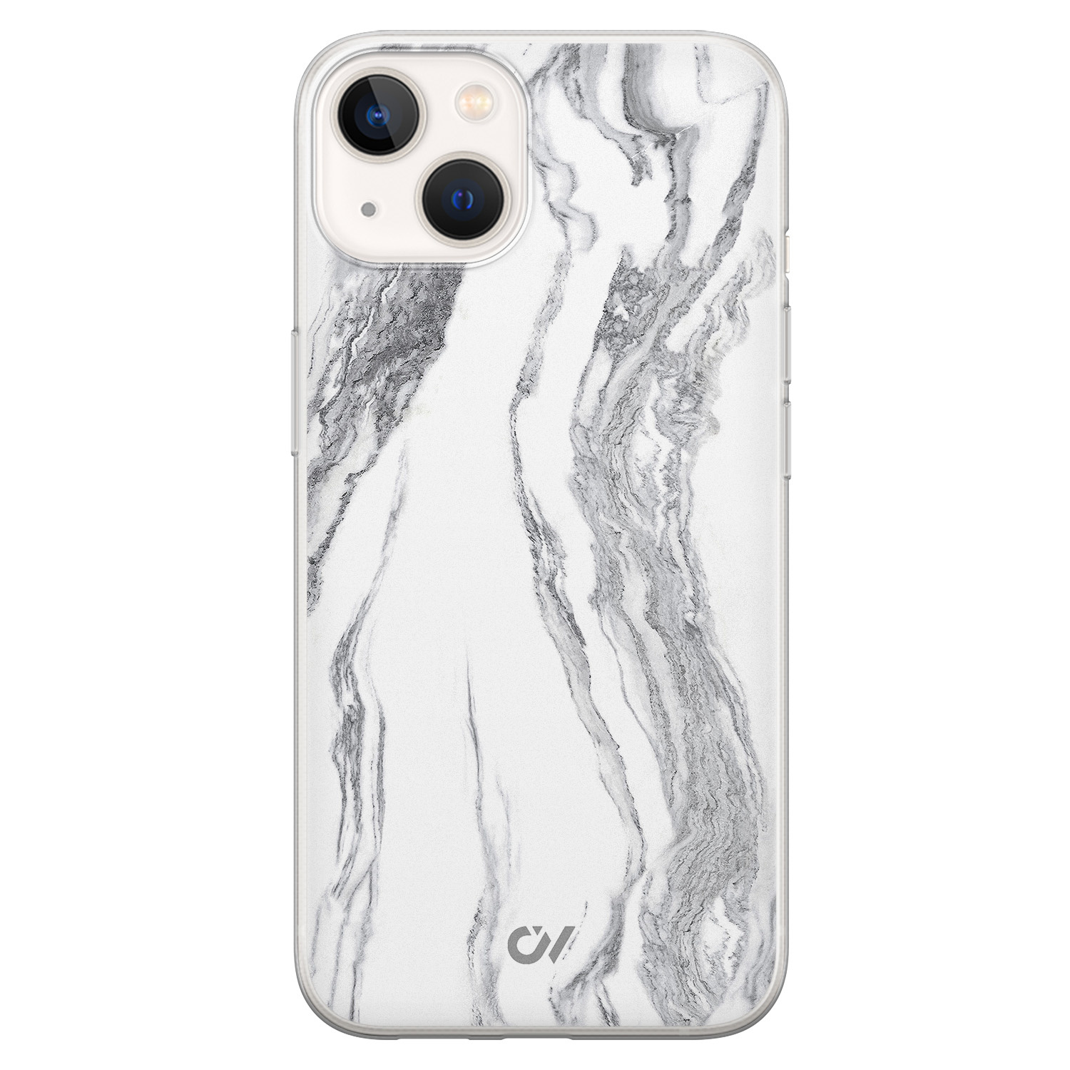 Casevibes iPhone 13 hoesje siliconen - Marble Ivory