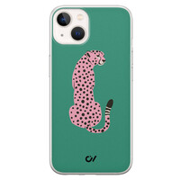 Casevibes iPhone 13 hoesje siliconen - Pink Luipaard