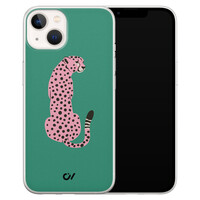 Casevibes iPhone 13 hoesje siliconen - Pink Luipaard